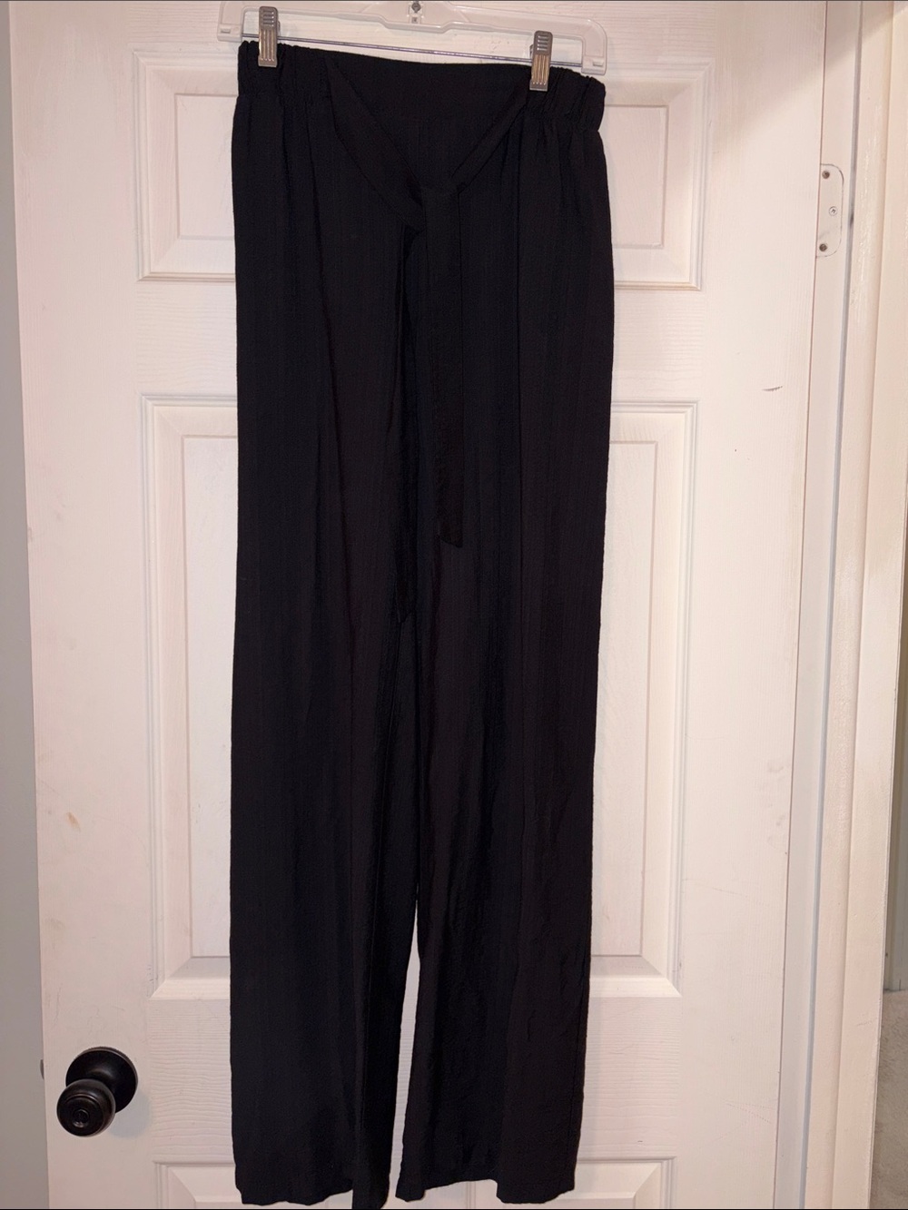 Primark Black Elastic Waist Wide-Leg Trousers